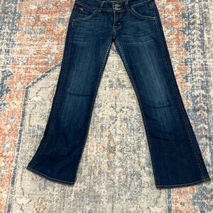 Hudson Vintage Y2K! Women’s Cropped Low Rise Flare Denim Jeans 28 Boho Grunge
